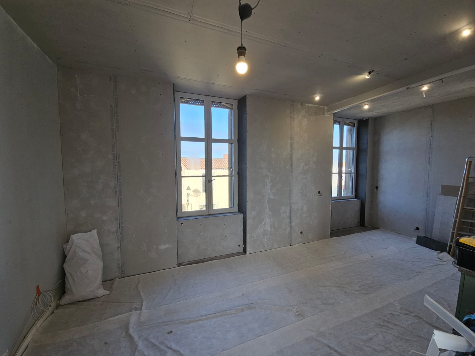 Création d'une séparation de pièce en plaques de plâtre